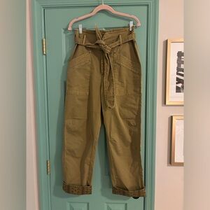 NWOT Anthropologie Rowan Aviator Cargo Trousers Khaki Green